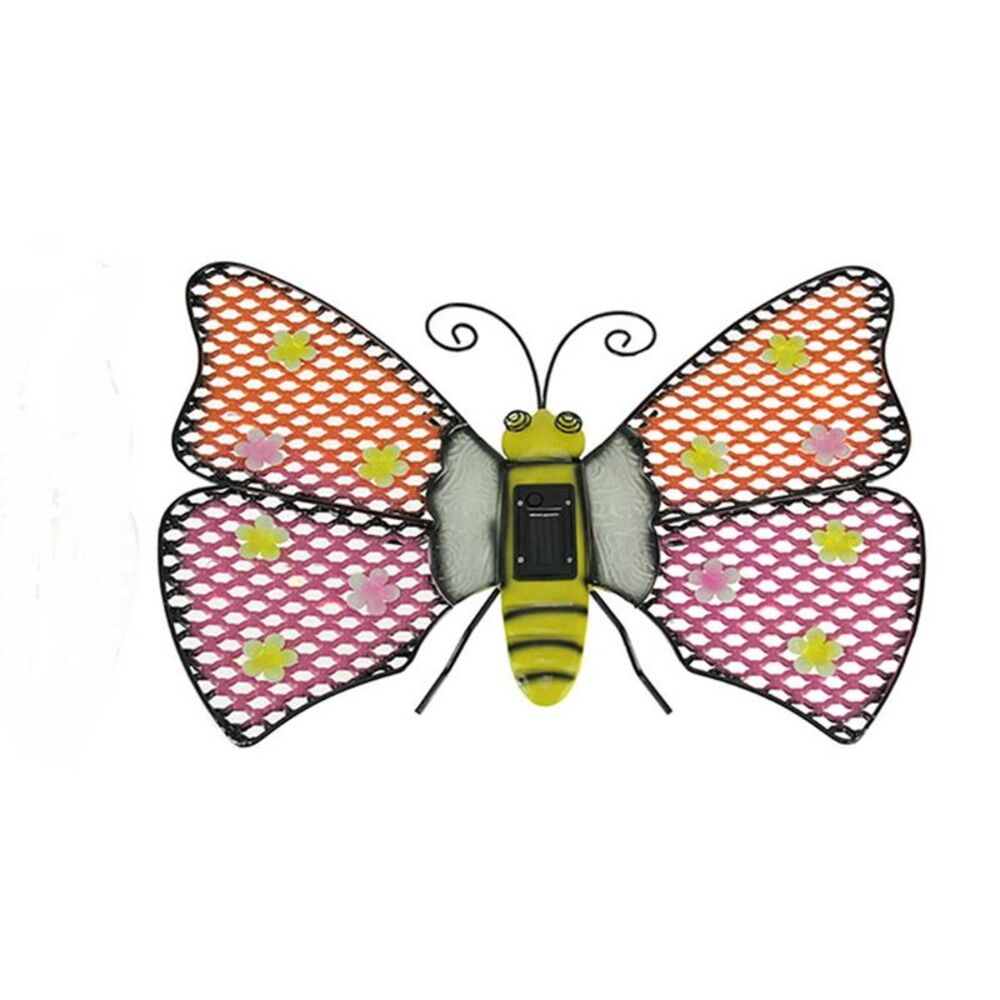 Solar Powered Lighted Butterfly Outdoor Wall Hanging